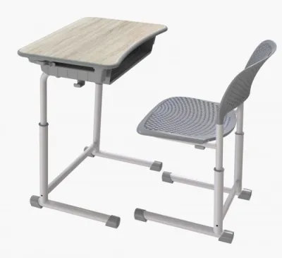 Set individual cu mecanism de ridicare tip cremaliera, gri
