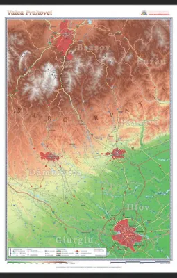 Valea Prahovei. Harta fizica (700x1000mm)