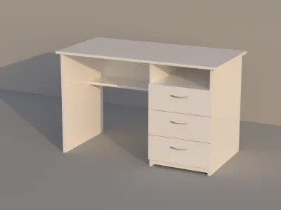 Catedra cu sertare (1200x600x750mm, alba)