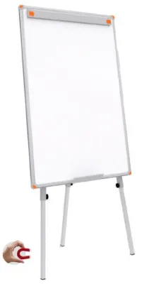 Flipchart magnetic alb, cu intaltime reglabila si sistem de prindere (650x1000mm)
