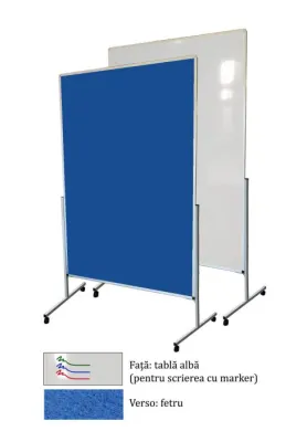 Panou/Perete despartitor multifunctional Alb/Albastru1 (1800x1250mm)
