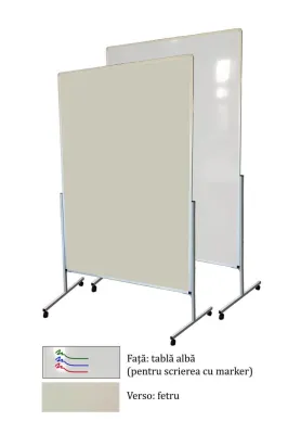 Panou/Perete despartitor multifunctional Alb/Alb (1800x1250mm)