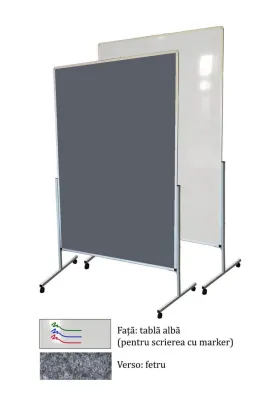 Panou/Perete despartitor multifunctional Alb/Gri (1500x1250mm)