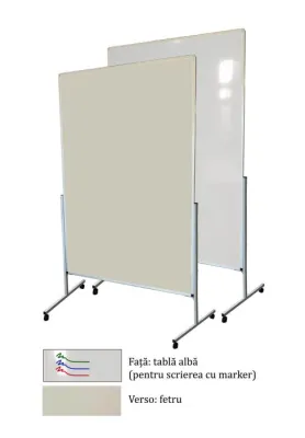 Panou/Perete despartitor multifunctional Alb/Alb (1500x1250mm)