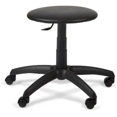 Scaun laborator negru tapitat