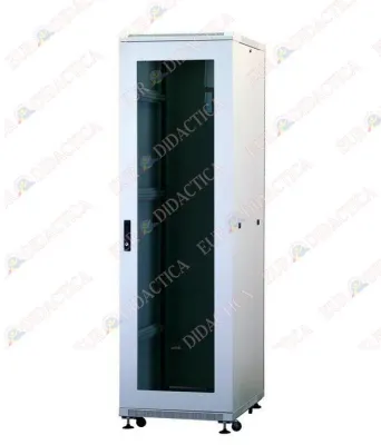 Dulap metalic SERVER, 1 usa plina si 1 din sticla (600x600x2040mm)