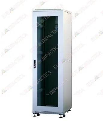 Dulap metalic SERVER, 1 usa plina si 1 din sticla (600x600x1600mm)