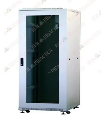 Dulap metalic SERVER, 1 usa plina si 1 din sticla (600x800x1000mm)