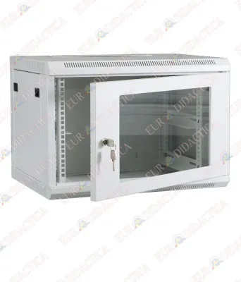 Dulap metalic SERVER, 1 usa plina si 1 din sticla (600x600x775mm), montare in perete