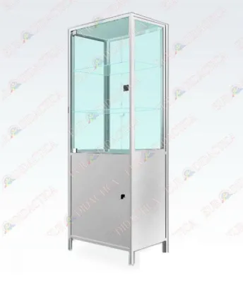 Dulap tip vitrina cu partea inferioara metalica(500x400x1620mm)