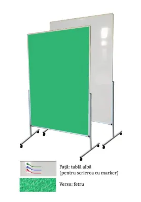 Panou/Perete despartitor multifunctional Alb/Verde (1800x1250mm) 