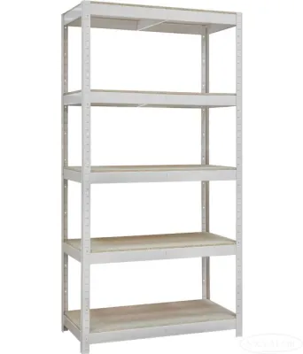 Raft metalic cu 5 polite din PAL, ranforsat, 920x300xh1820