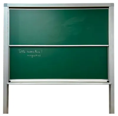 Tabla scolara verde cu 2 suprafete culisante pe verticala (4000mm lungime)