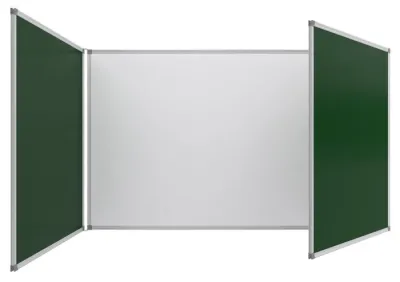 Tabla scolara triptica combinata verde-alb-verde (2000x1200/4000mm)