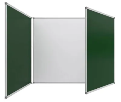 Tabla scolara triptica combinata verde-alb-verde (1500X1200/3000mm)