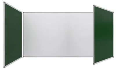 Tabla scolara triptica combinata verde-alb-verde (2400x1200/4800mm)